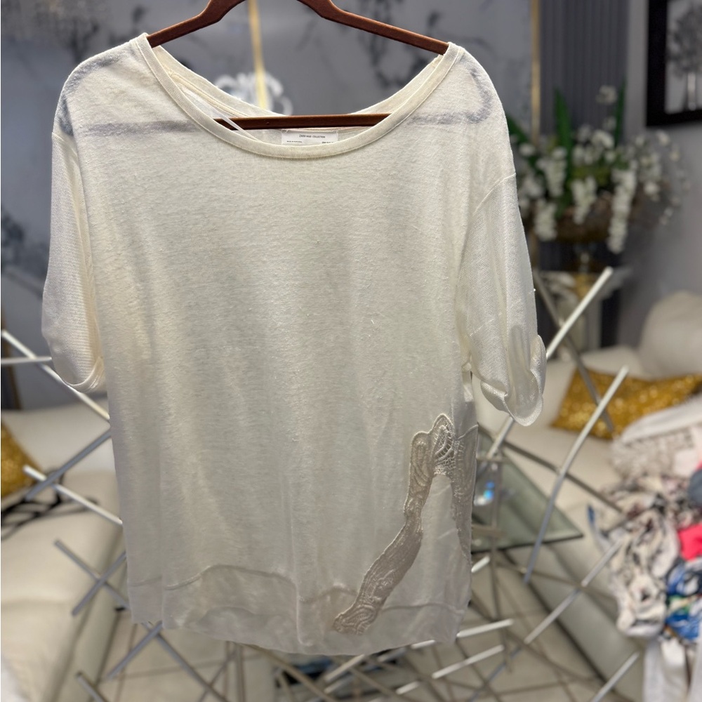 Zara white blouse